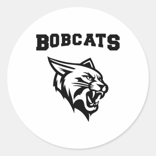 Bobcats sporten met mascotte Sticker (Voorkant)