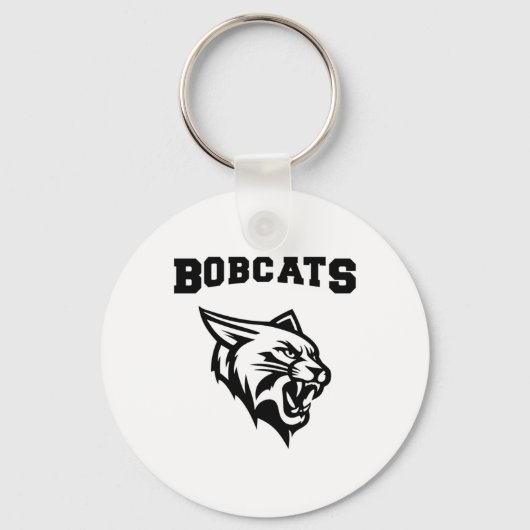 Bobcats sporten met mascotte Sticker Sleutelhanger (Voorkant)