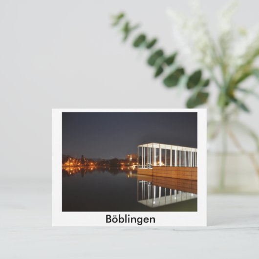 Böblingen bei Nacht Briefkaart (Staand voorkant)