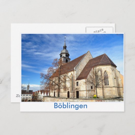 Böblingen, Stadtkirche Briefkaart (Voorkant / Achterkant)