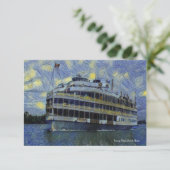 Boblo Boat Sterrennacht Note Card Bedankkaart (Staand voorkant)