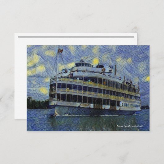 Boblo Boat Sterrennacht Note Card Bedankkaart (Voorkant / Achterkant)