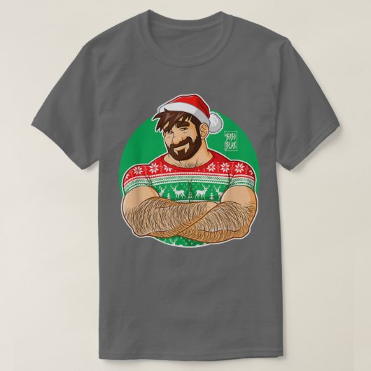 Bobo Bear - Adam Likes Crossing Arms at Xmas parti T-shirt (Design voorkant)
