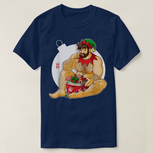 Bobo-Beer - Adam Likes Santas-geschenken - Kerstmi T-shirt (Design voorkant)