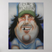 Bobo Bigfoot Caricature Print (Voorkant)