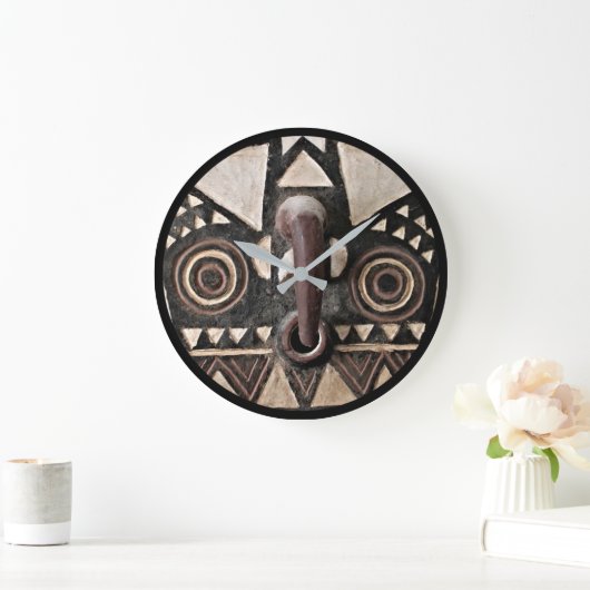 Bobo Bwa Hawk-masker - Ronde wandklok (Huis)