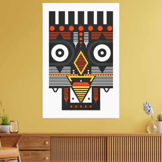 Bobo Bwa Mask Canvas Afdruk (Insitu (Woonkamer))