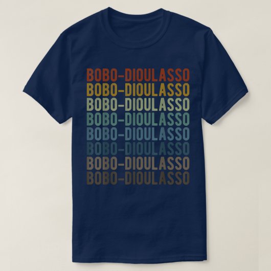 Bobo-Dioulasso City Burkina Faso Retro T-shirt (Design voorkant)