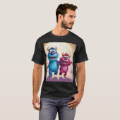 Bobo en Zippy: Heldere vrienden in een monsterwere T-shirt (Voorkant volledig)