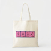 Bobo periodieke lijstnaam canvas tas (Voorkant)