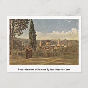 Boboli tuinen in Florence van Jean-Baptiste corot Briefkaart