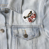 Bobolink van John James Audubon, Birder, Rice Bird Ronde Button 5,7 Cm (In situ)