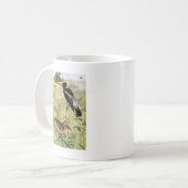 Bobolinks, Daisies en roze klaver Koffiemok (Voorkant links)