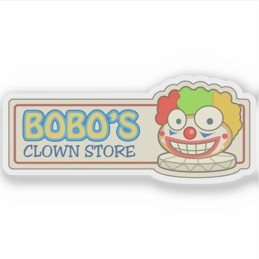 Bobo's Clown Store Sticker (Voorkant)