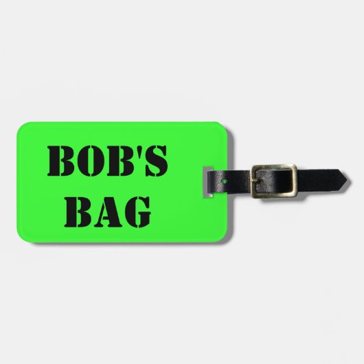 Bob's Bag Bagagelabel (Voorkant horizontaal)