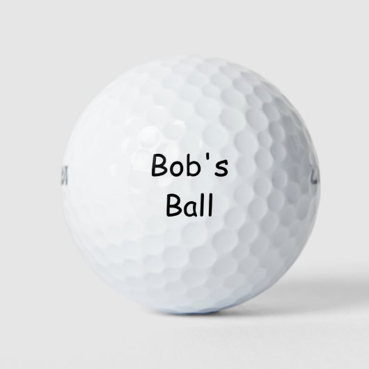 Bob's Balls Custom Naam Golf Balls Golfballen (Voorkant)