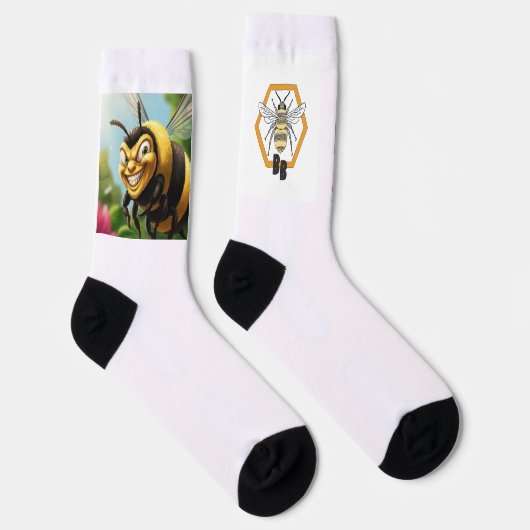 Bob's Bees Evil Smile Bee Sokken (Rechts)