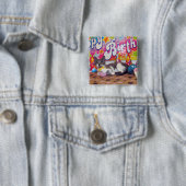 Bob's Birthday Button - Cat / Kitten (In situ)