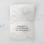 Bob's Birthday Party - Cute Cat / Kitten Kaart (Binnen)