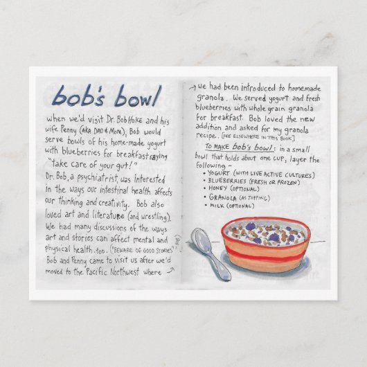 Bobs Bowl recept briefkaart (Voorkant)