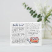 Bobs Bowl recept briefkaart (Staand voorkant)