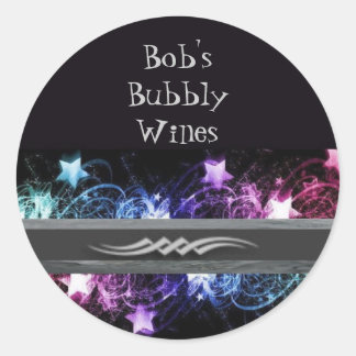 Bob's Bubble Wijnlabels Ronde Sticker