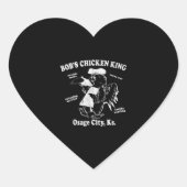 BOB'S CHICKEN KING KLASSIEK DESIGN HART STICKER (Voorkant)