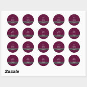 Bob's Mellow Merlot Wijnlabels Ronde Sticker (Vel)