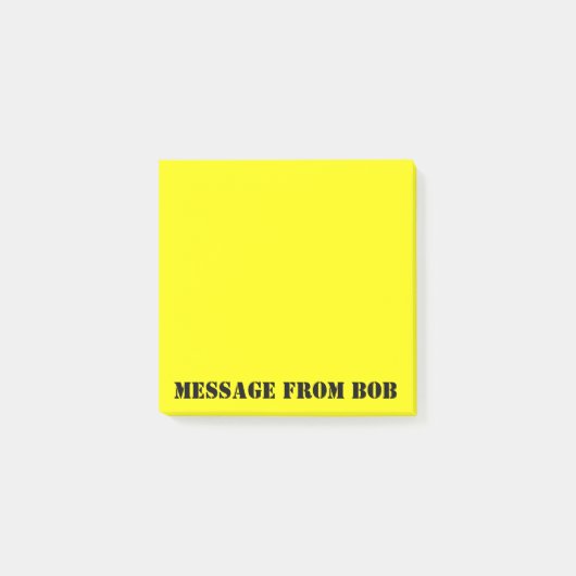 Bob's Notes Dayglow Yellow 3 X 3 (Voorkant)