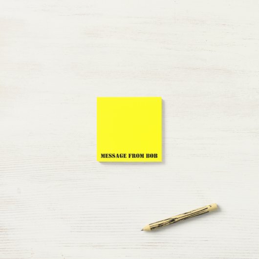 Bob's Notes Dayglow Yellow 3 X 3 (Op bureau)