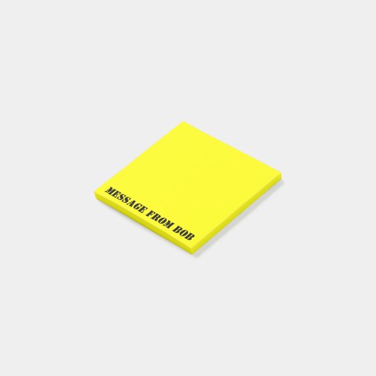 Bob's Notes Dayglow Yellow 3 X 3 (Schuin)