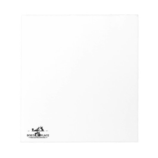 Bob's Place Woodworking Notepad Notitieblok (Voorkant)