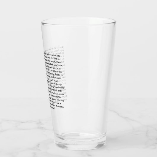 Bob's Super Long Vraag Pint Glass Glas (Links)