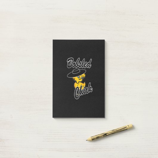 Bobsled Chick #4 Post-it® Notes (Op bureau)