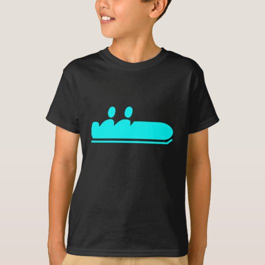 Bobsled - Cyaan T-shirt (Voorkant)