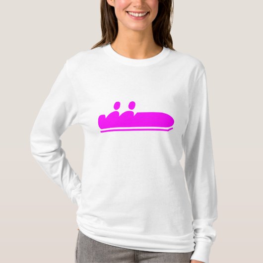 Bobsled - Magenta T-shirt (Voorkant)