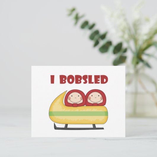 Bobsled T-shirts en cadeautjes Briefkaart (Staand voorkant)