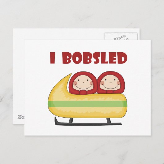 Bobsled T-shirts en cadeautjes Briefkaart (Voorkant / Achterkant)