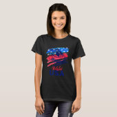 Bobsled vs steunen het team van de VS - vlag skele T-shirt (Voorkant volledig)