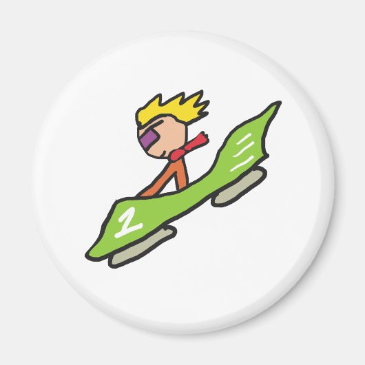 Bobsleeën Magneet (Voorkant)