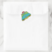 Bobsleeën Ronde Sticker (Tas)