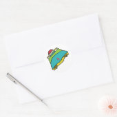 Bobsleeën Ronde Sticker (Envelop)