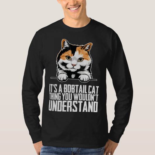 Bobtail cat Bobtail mom Bobtail dad 1 T-shirt (Voorkant)