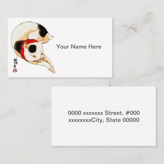  Bobtail Cat Visitekaartje (Voorkant / Achterkant)