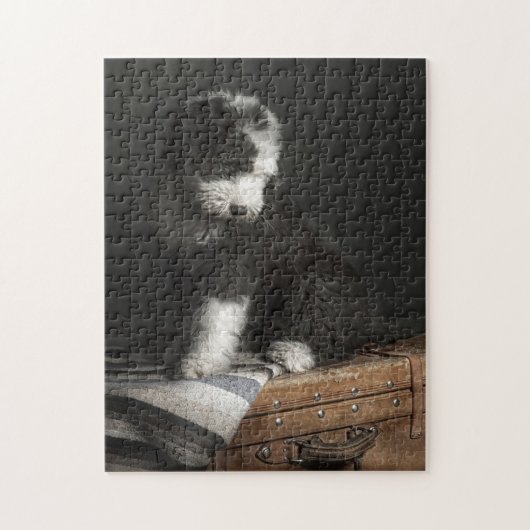 Bobtail puppy portret in studio legpuzzel (Verticaal)