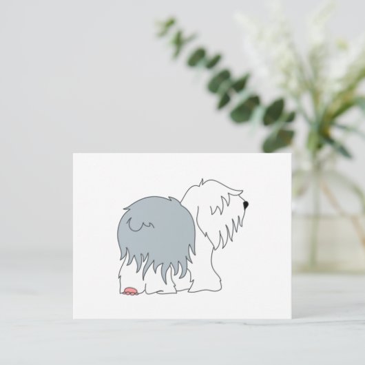 Bobtail Sheepdog Briefkaart (Staand voorkant)