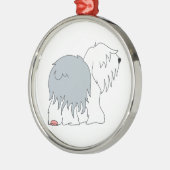 Bobtail Sheepdog Metalen Ornament (Links)
