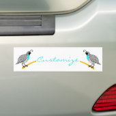 Bobwhite Blue-throated Quail Thunder_Cove Bumpersticker (Op auto)