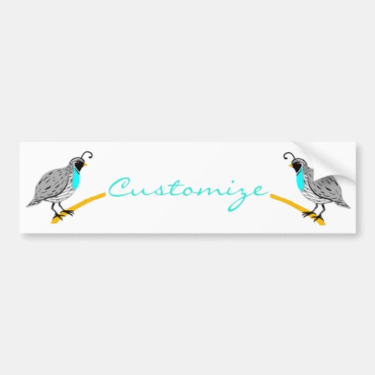 Bobwhite Blue-throated Quail Thunder_Cove Bumpersticker (Voorkant)
