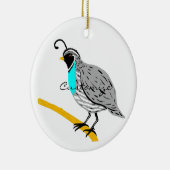 Bobwhite Blue-throated Quail Thunder_Cove Keramisch Ornament (Rechts)
